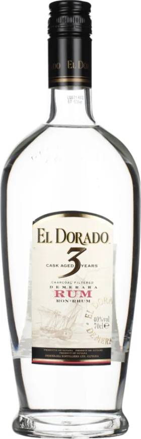 EL DORADO 3 YEARS CASK AGED WHITE RUM 70CL