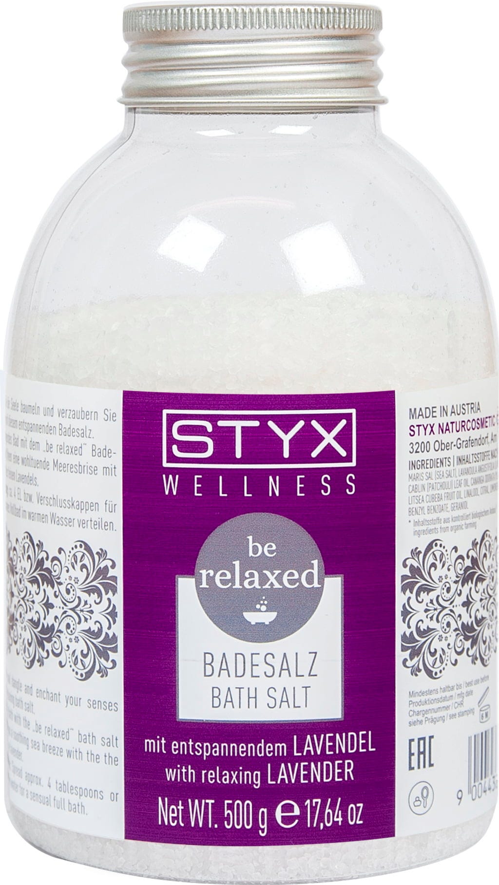 STYX  be relaxed Badesalz Lavendel, 500 g