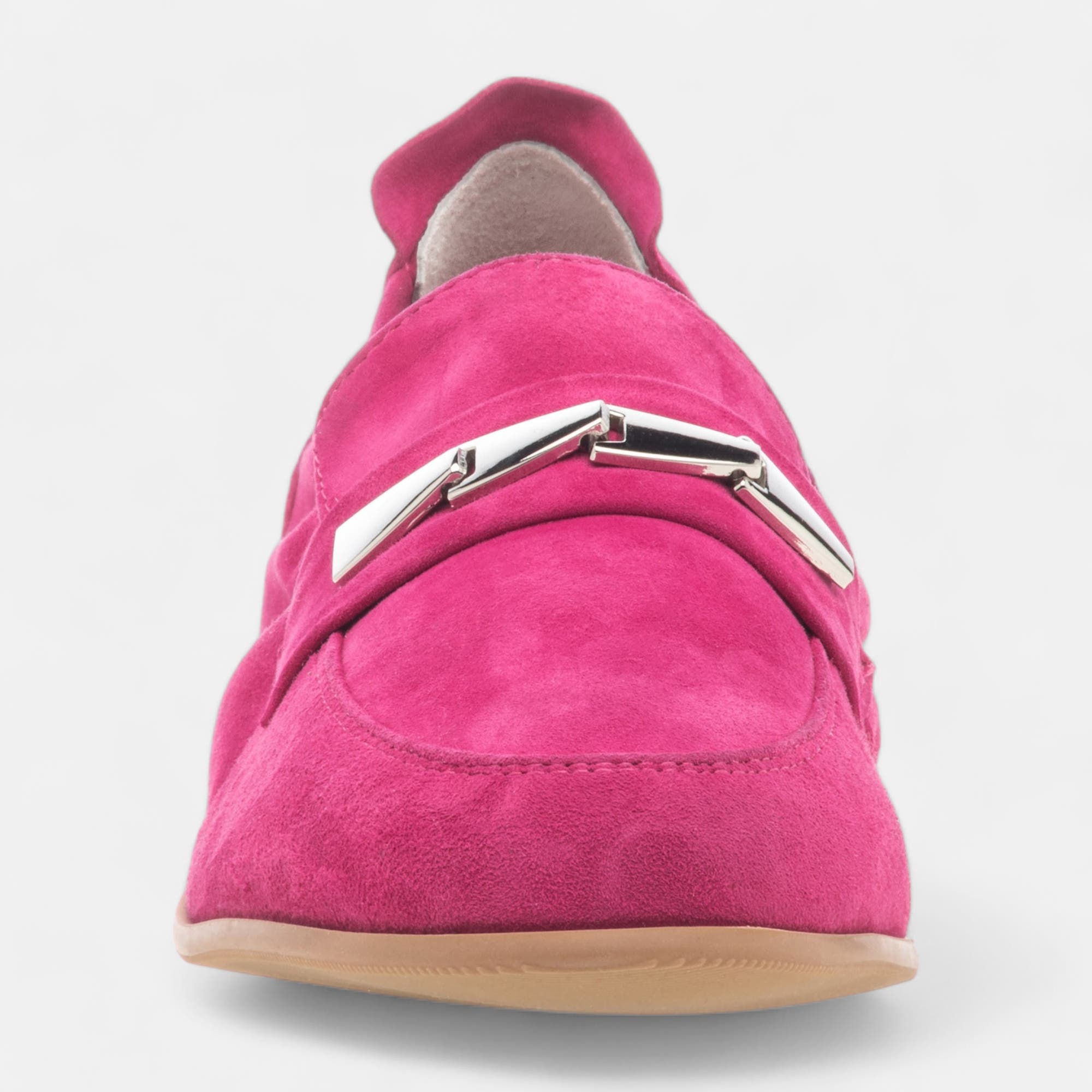 Mocassins Femme en cuir fuchsia