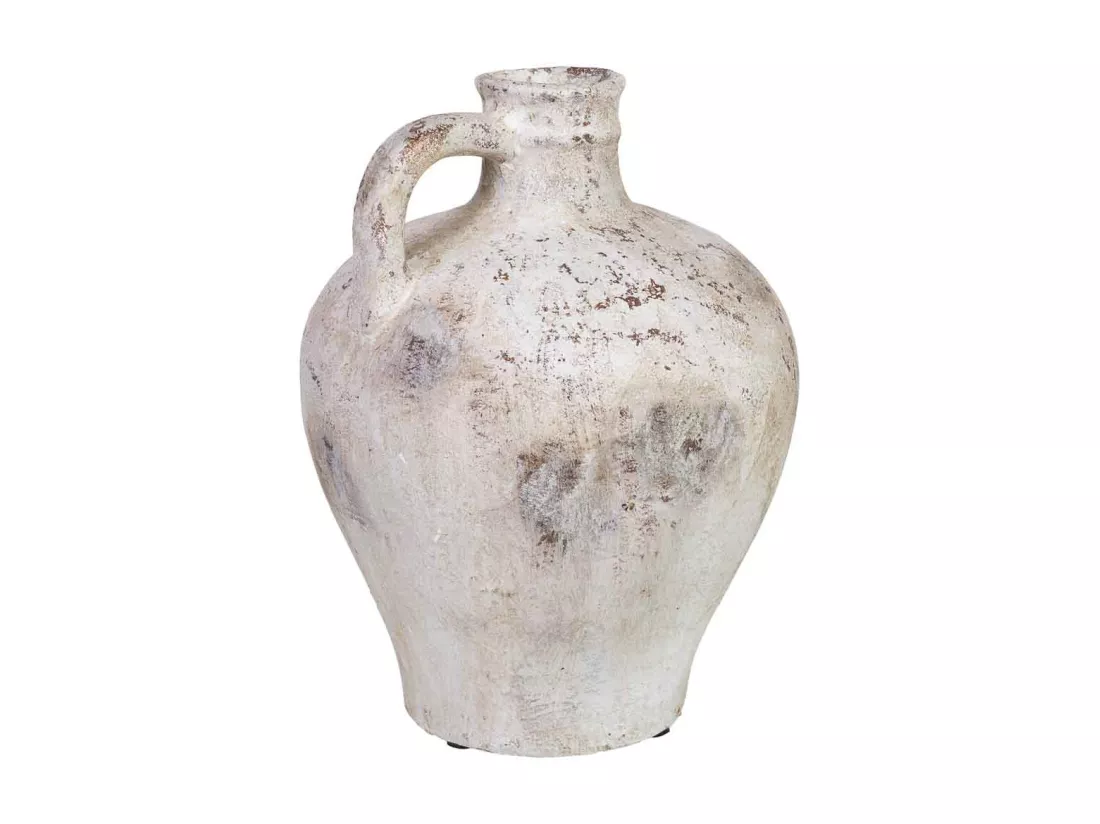 Vase en magnésium blanc 27x27x36h cm