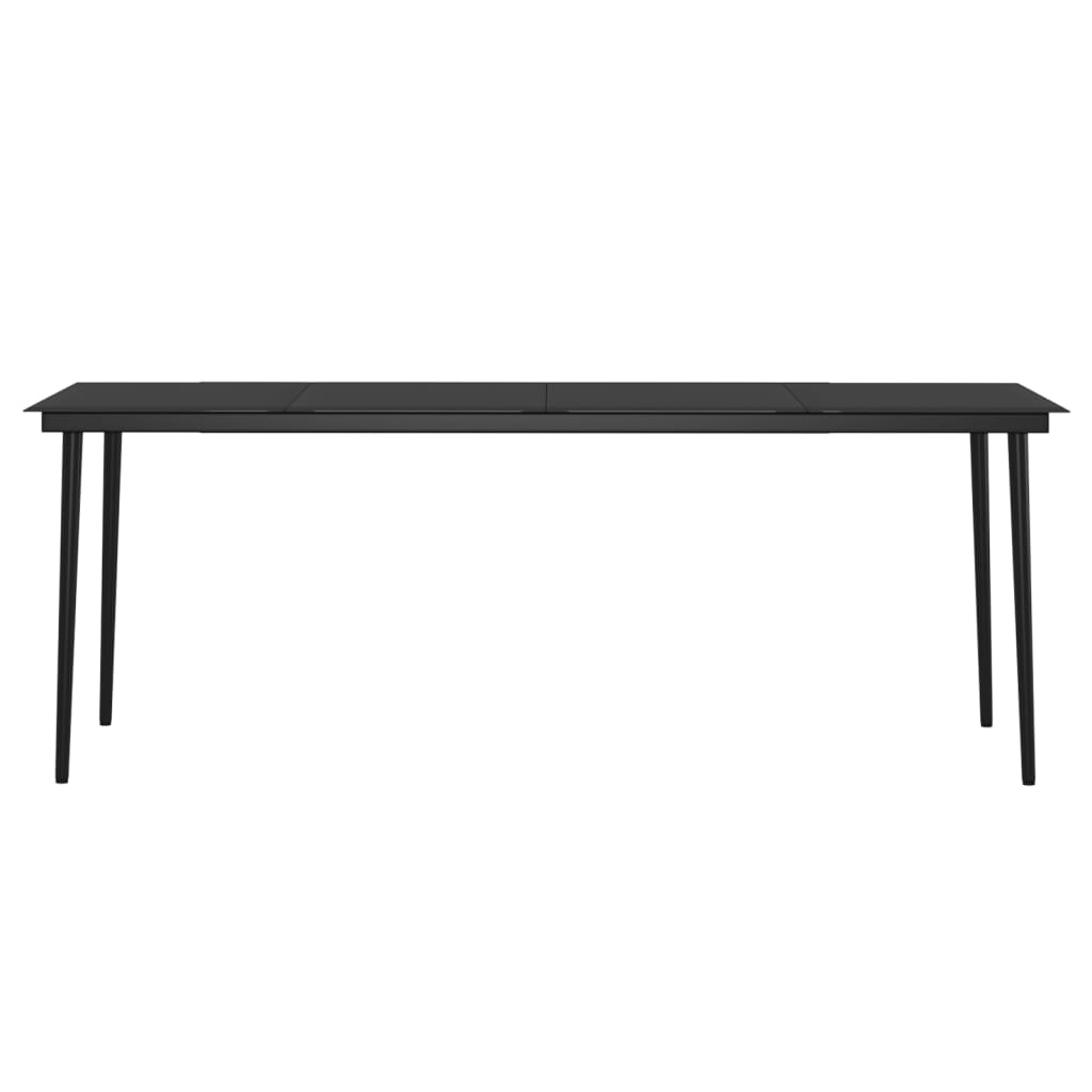 Mobilier de salle à manger de jardin coussins 7 pièces marron/noir