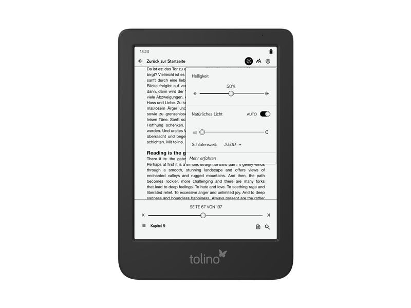 Tolino E-Book Reader Tolino shine color 6-Zoll-E-Book-Reader mit integrierter Beleuchtung mit smartLight