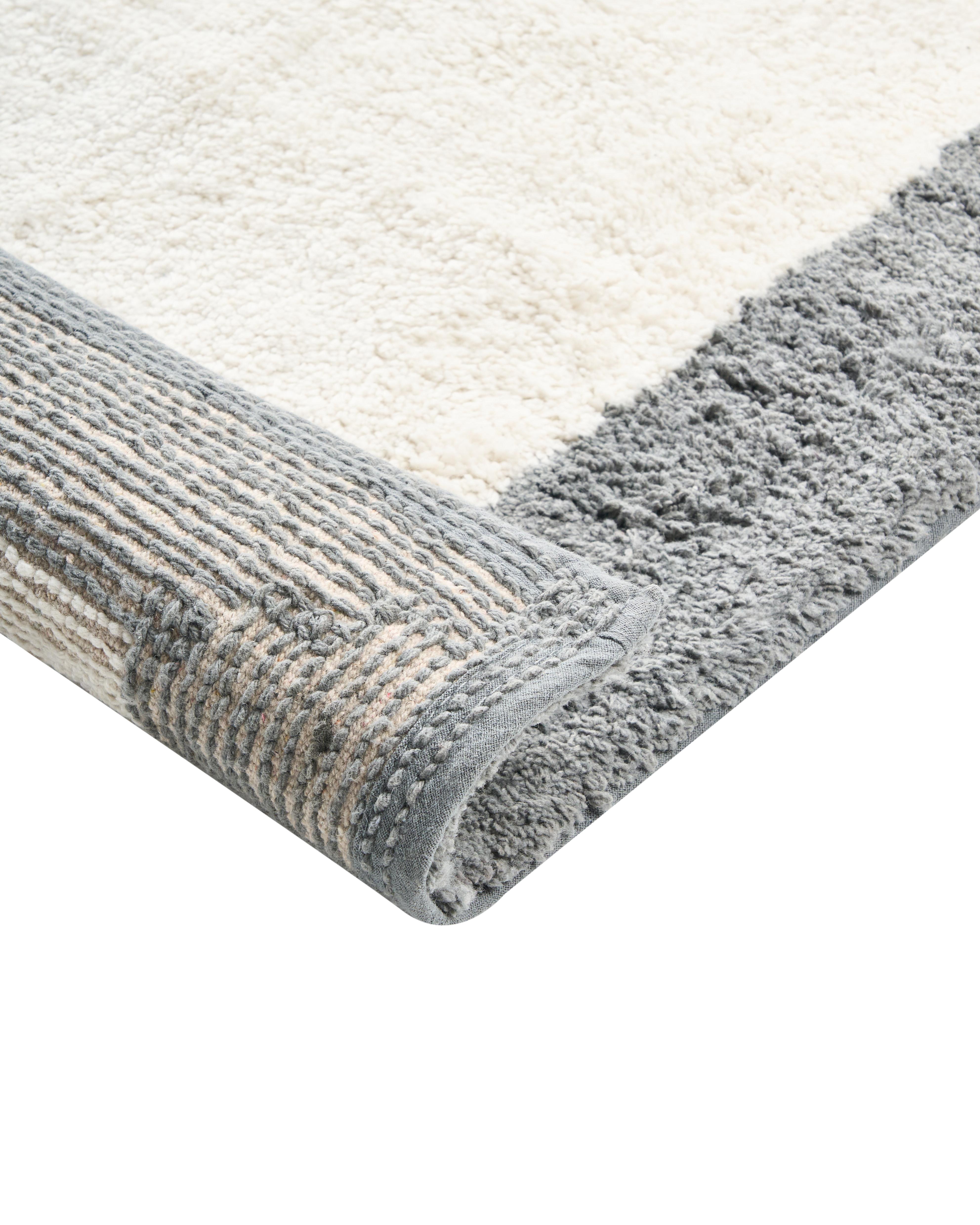 Badmat KABRI Grijs/beige 60 x 90 cm Katoen