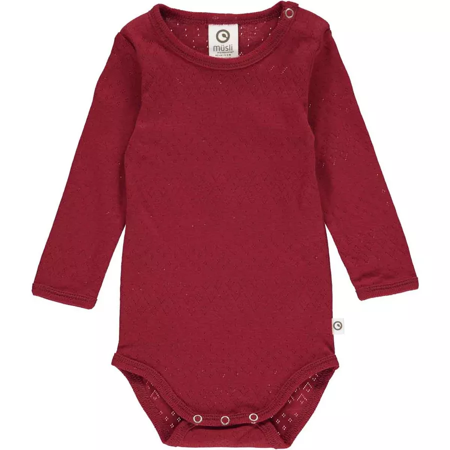 Müsli Langarmbody Berryred