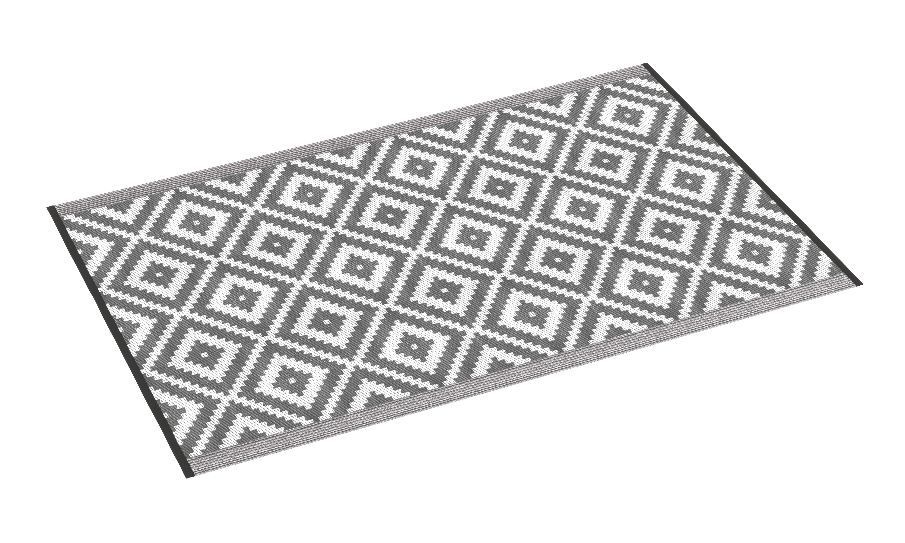 Outdoor Teppich KALUA 180 x 120 cm grau/weiss