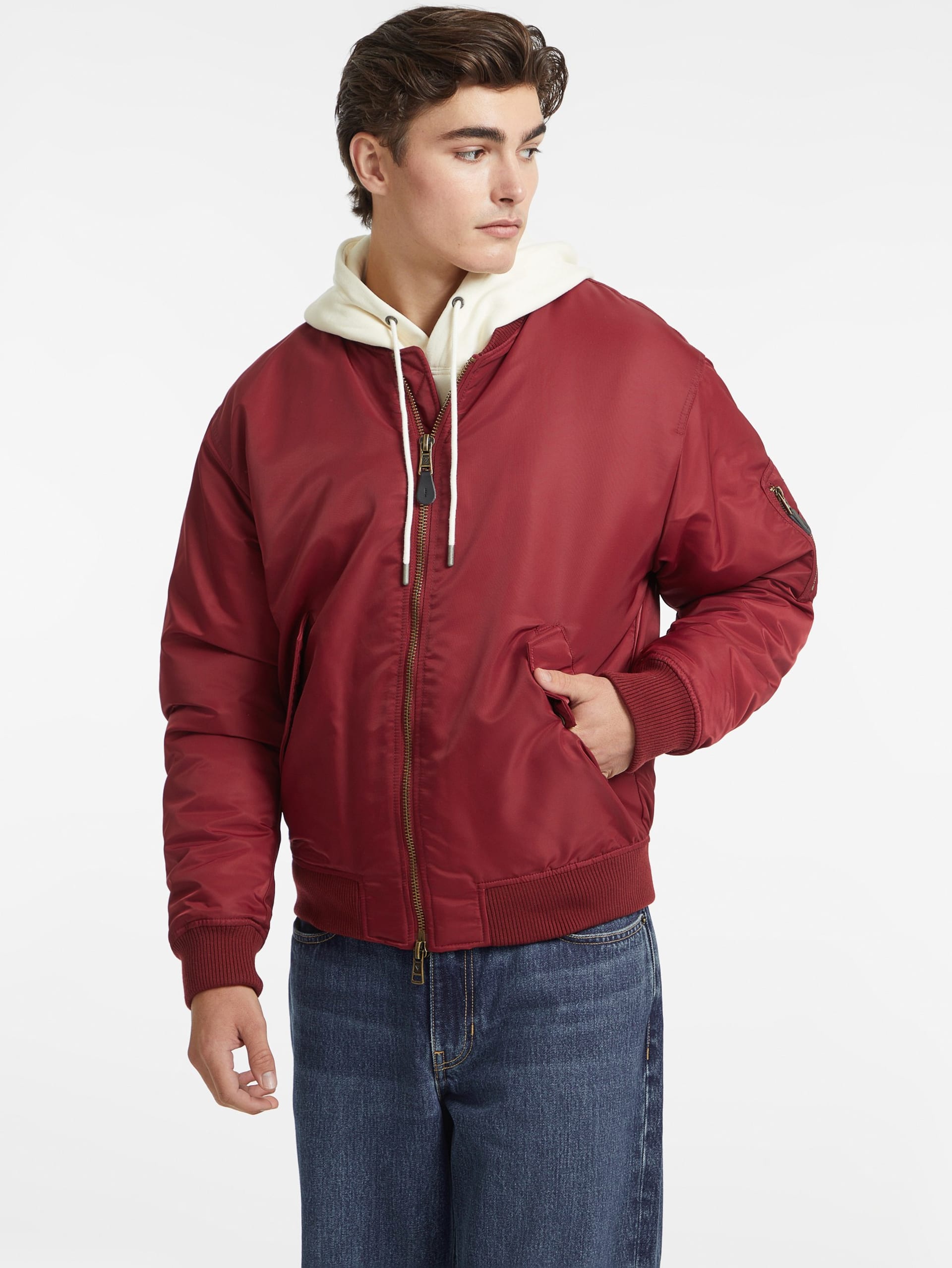 Jaqueta bomber de nylon