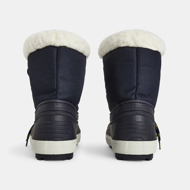 Bottes de neige fourrées bleues garçon