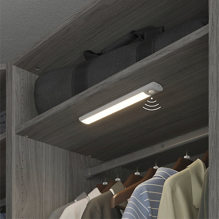 Réglette sous meuble Fiennes LED intégrée blanc neutre IP20 120lm 1.9W L.27xl.4,1xH.2cm blanc GoodHome