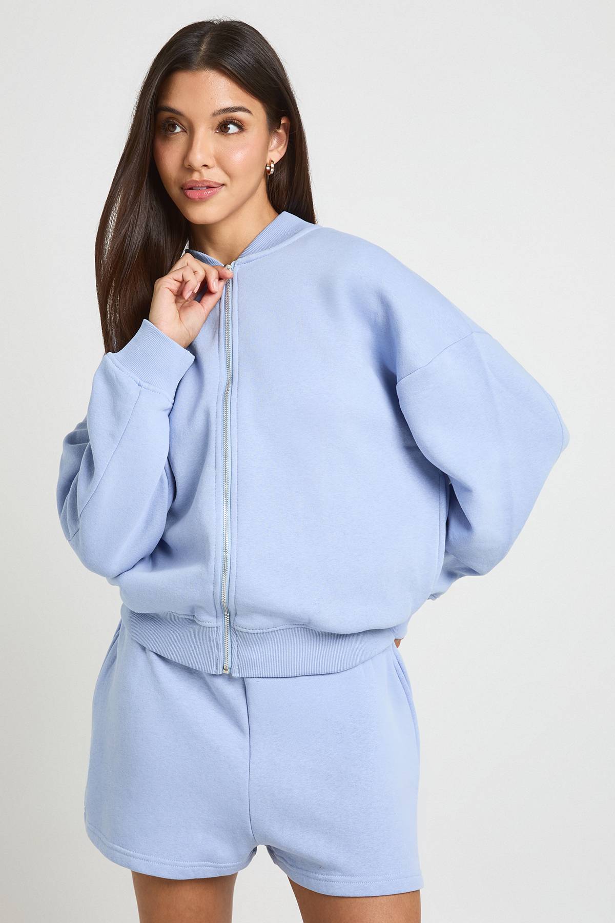 boohoo Ensemble Survêtement Court Veste Bomber