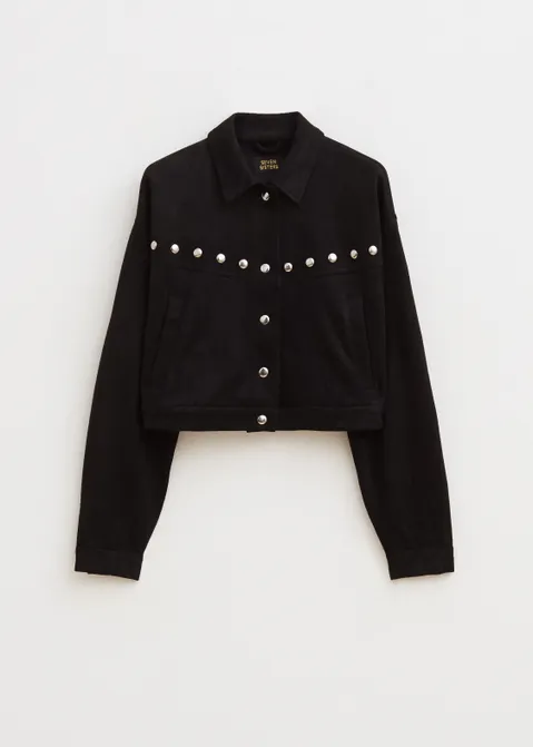 Fringe jacket zwart (ZWART)