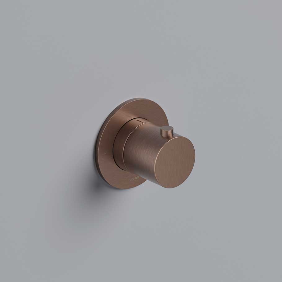 Hotbath Cobber thermostatische douchekraan afbouwdeel nikkel geborsteld