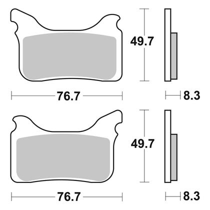 Plaquettes de freins SBS 842HS Sinter Métal Fritté avant
