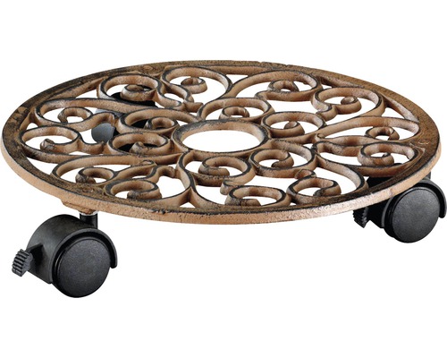 Wagner antieke gietijzeren plantenwagen Ø 29 cm TK 50 kg