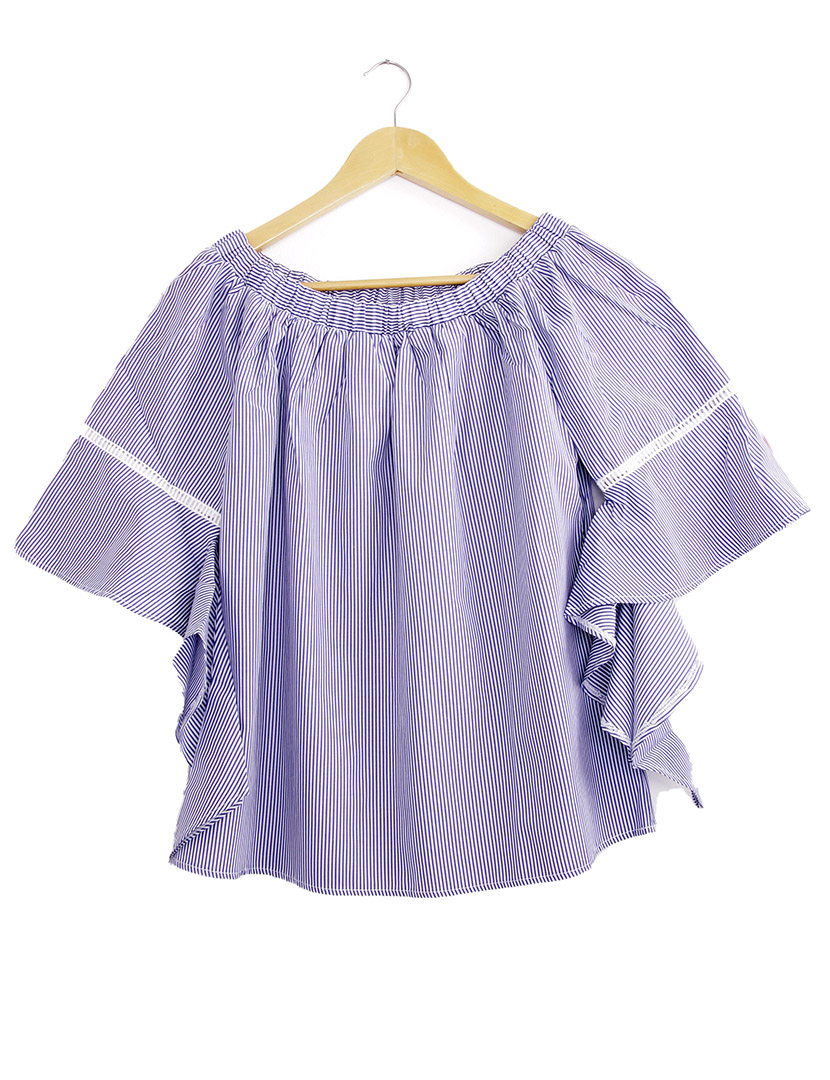 Ruffle Blouse Purple