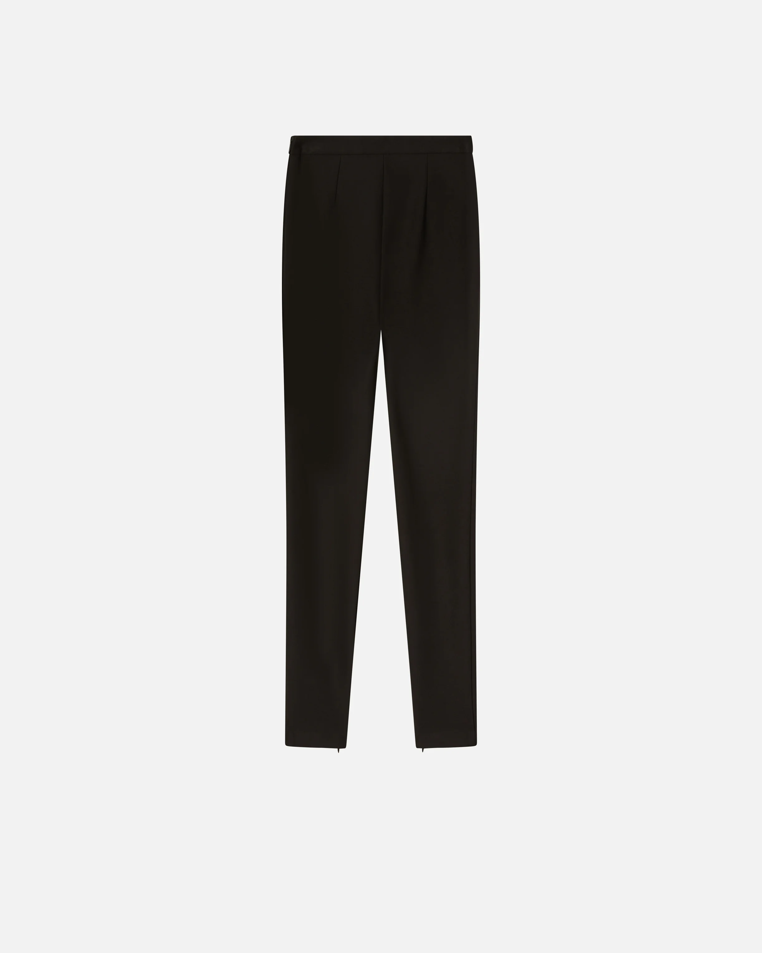Pantalon stretch moulant avec bas de jambe zippé | Noir