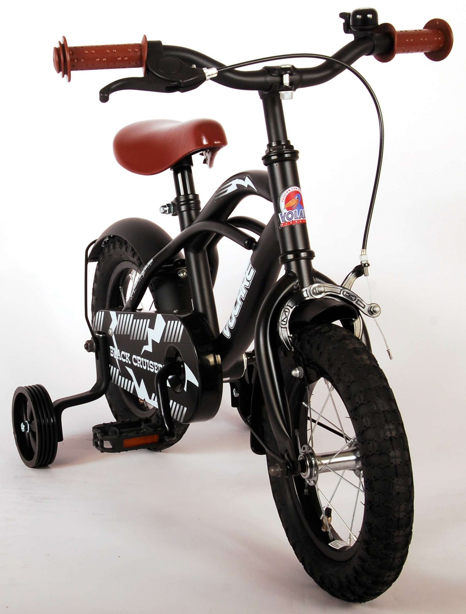 Kinderfahrrad Black Cruiser für Jungen 12 Zoll Kinderrad in schwarz