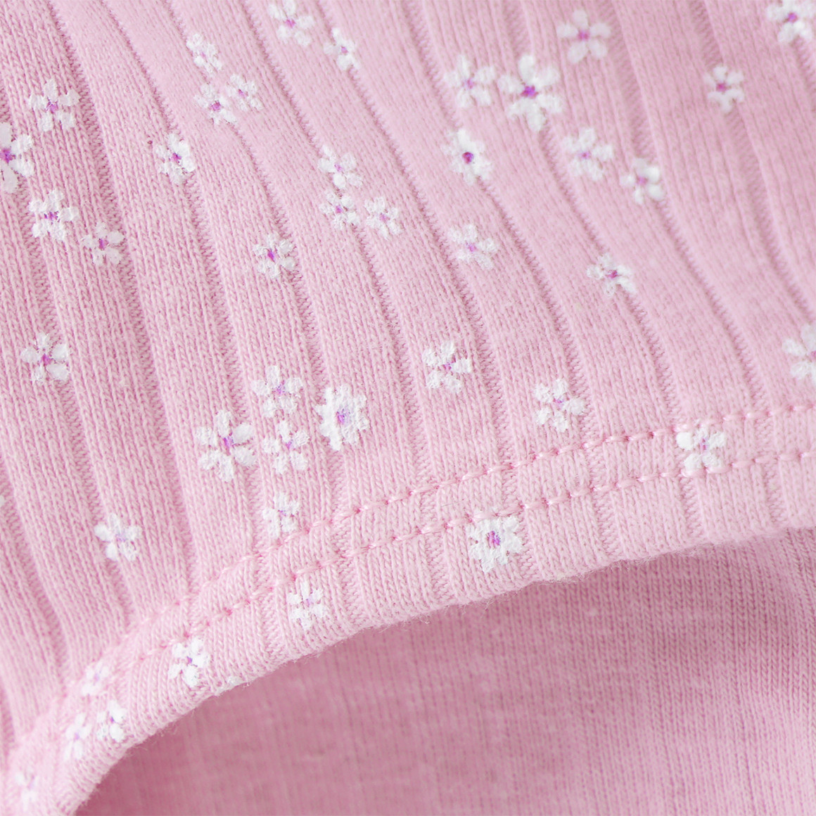 Yigga 3 Mädchen Pantys mit Blümchen-Print rosa / hellgrün / hellgrau