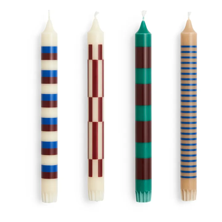 Hay Bougies Pattern - Set de 4 | Vert