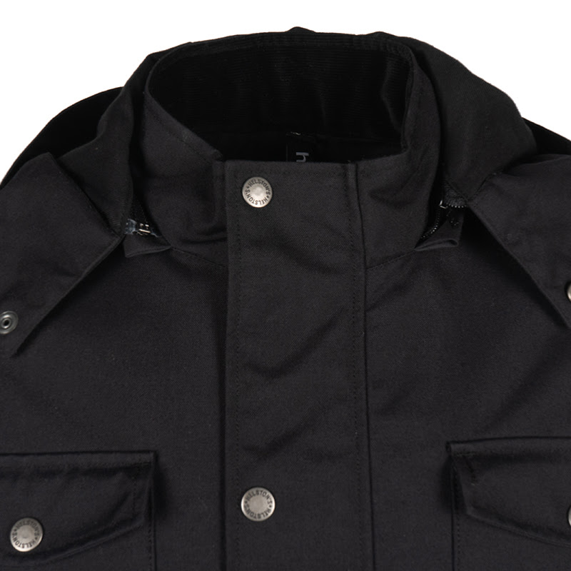Helstons - Veste Barbade Tissu Technique Noir