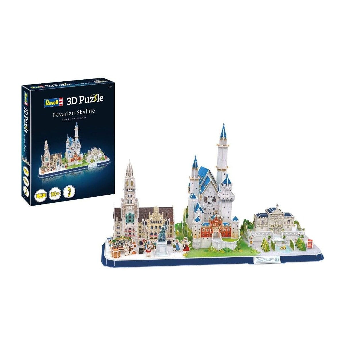 Revell - 3D Puzzle - Bayern Skyline Bavarian 178 Teile Puzzel ab 10 Jahren