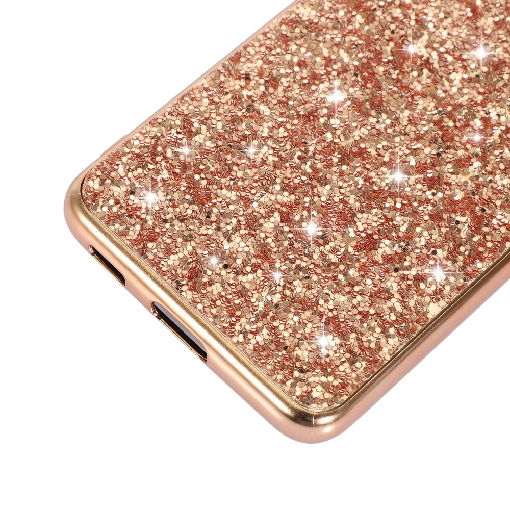 Samsung Galaxy S23 5G Hybrid Hardcase Schutzhülle im Glitzer Design - Roségold