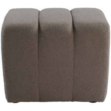 KARWEI poef Erie taupe bouclé stof
