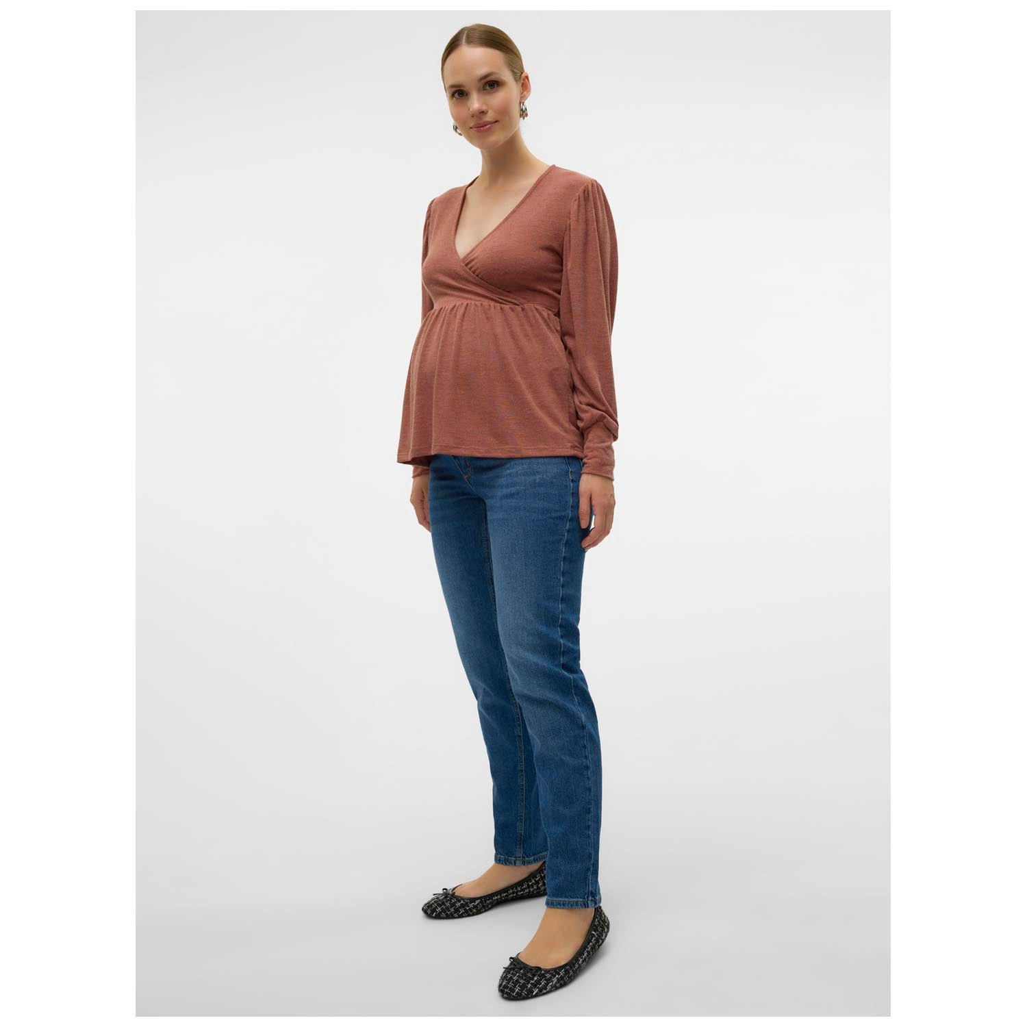 VERO MODA zwangerschapsdenim lang effen denim