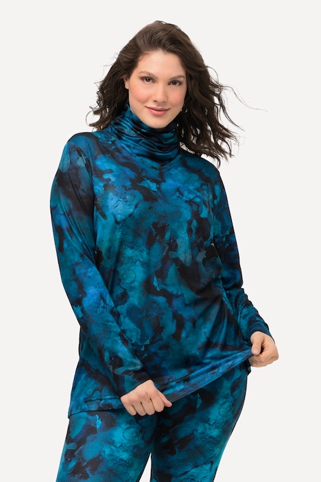 Skishirt, Loop, schnelltrocknend, V-Ausschnitt, Langarm