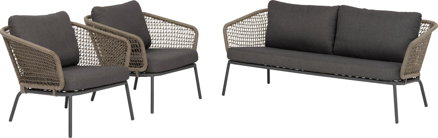 Intratuin 4-zits loungeset Puck groen