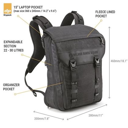 Sac à dos Kriega ROAM 34 (22 à 30 LITRES) - Noir