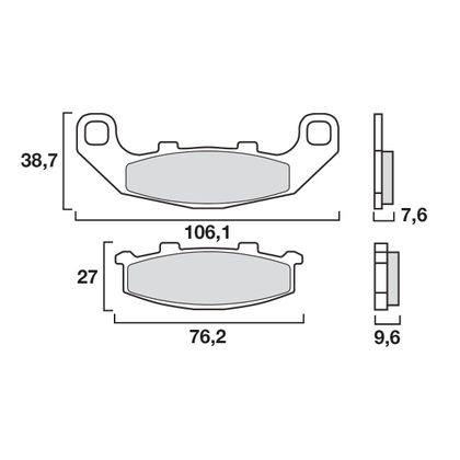 Plaquettes de freins Brembo Organique avant/arrière (selon modèle)