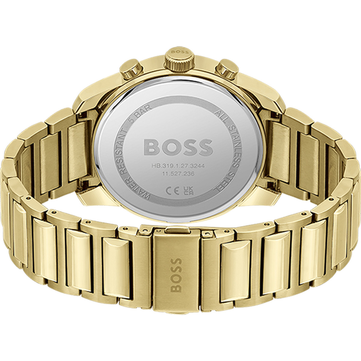 Montre BOSS Trace homme bracelet acier doré jaune