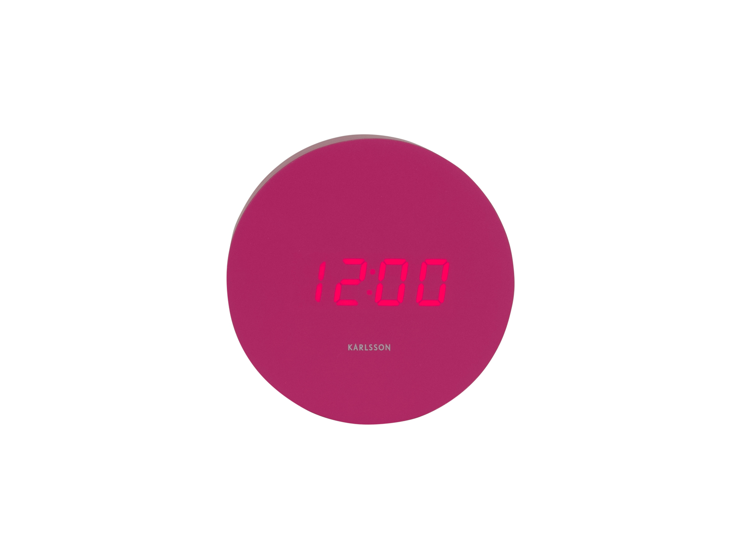 Alarm clock Spry round LED bright pink