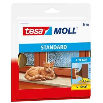 Tesa Tochtband I-profiel zelfklevend 4 jr bruin 6m
