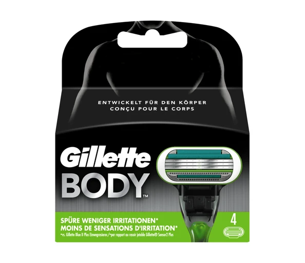Gillette Body Rasierklingen 4 Stück