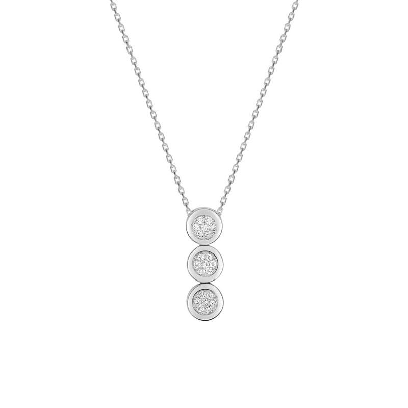 Collier Femme - Oxyde de zirconium - Argent 925 - Longueur : 42 cm