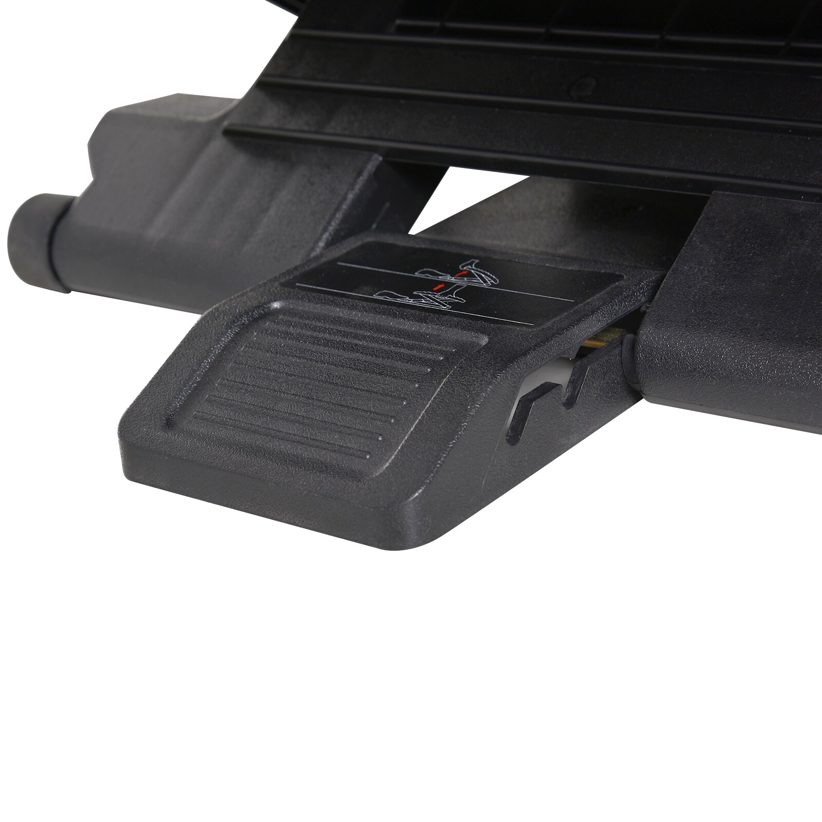 HOMCOM Fußstütze verstellbar schwarz 45 x 34 x 10-16,5 cm (BxTxH)