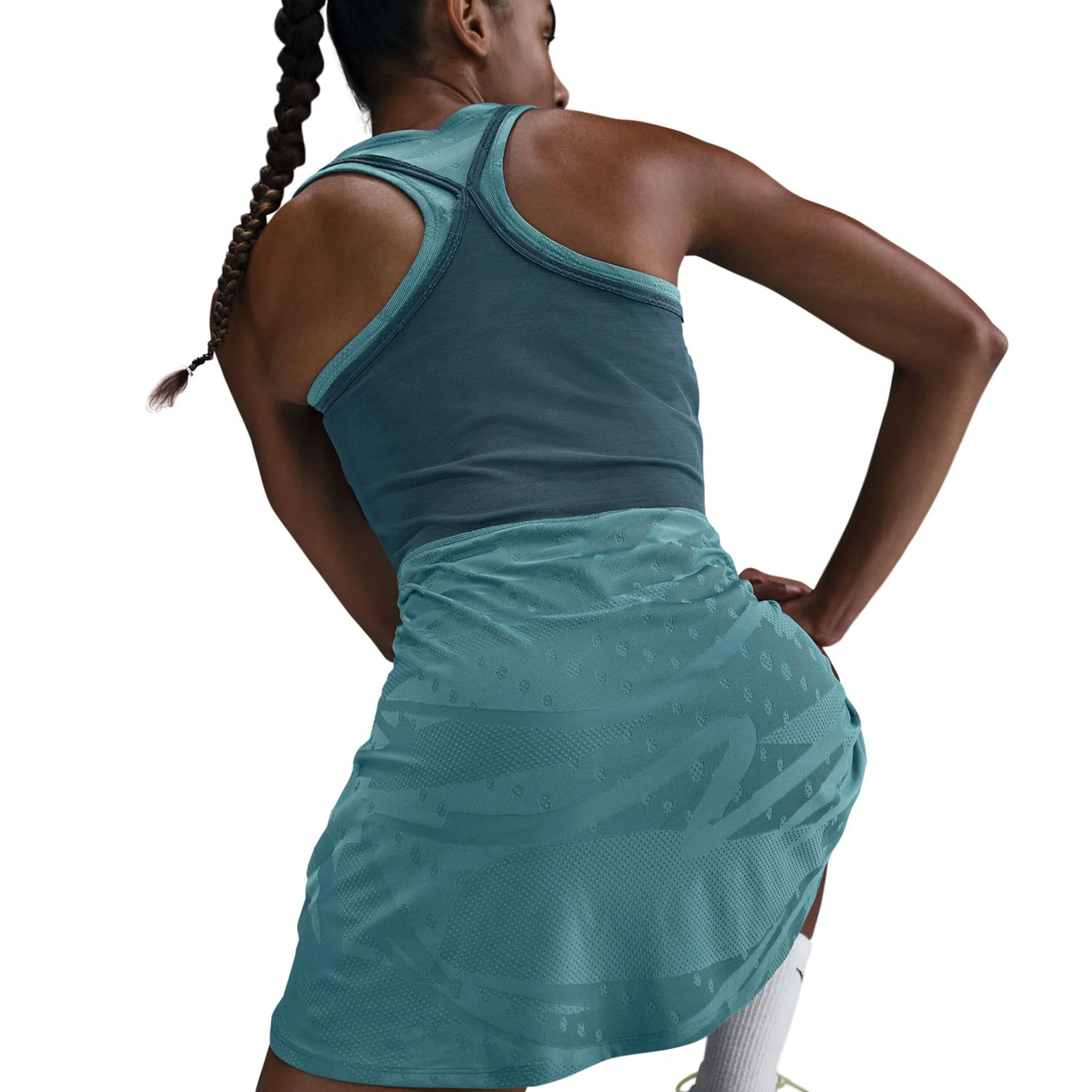 Nike Court Dri-Fit Slam Robe Femmes - Bleu Petrol