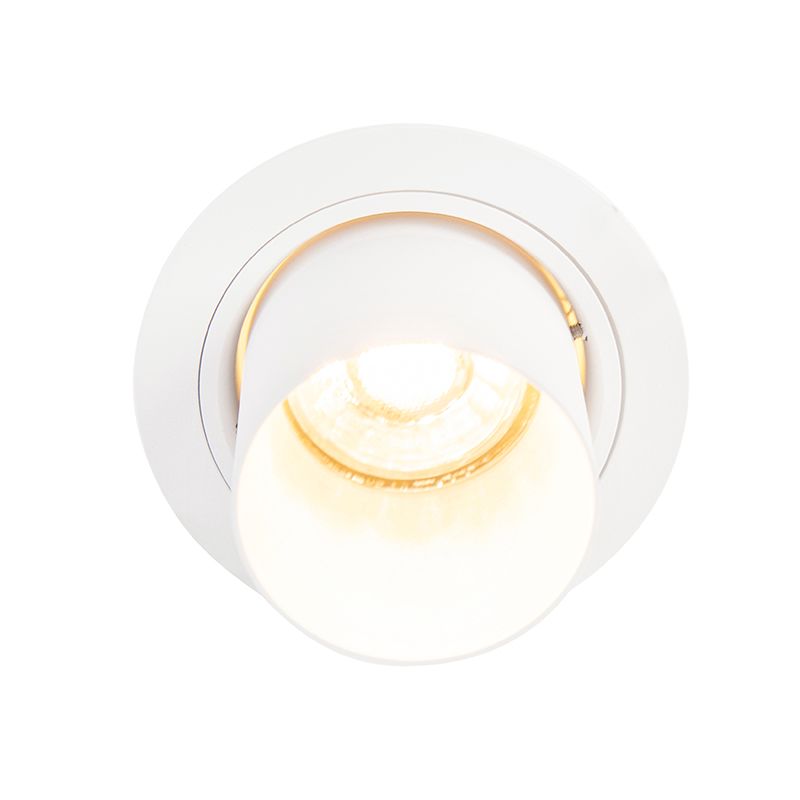 Moderne inbouwspot wit rond kantelbaar - Installa