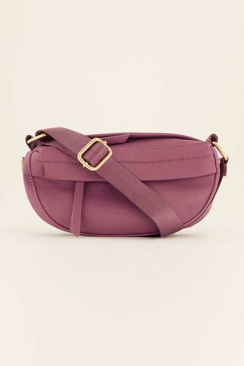 Paarse crossbody tas met extra vak