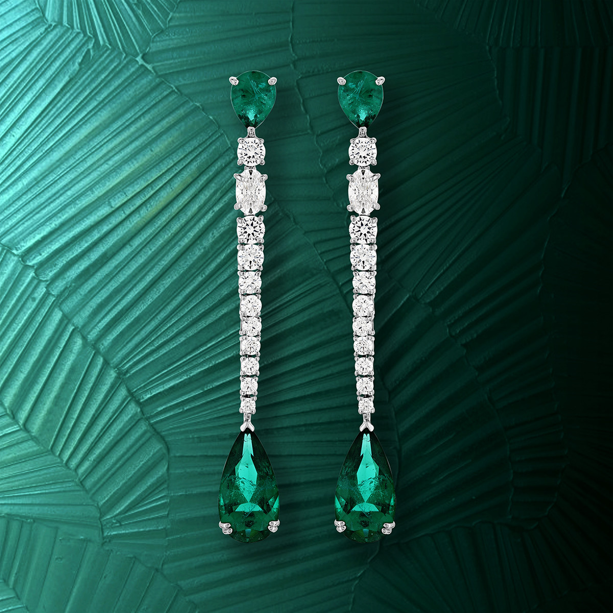 Boucles d'oreilles pendants argent 925 cristal vert