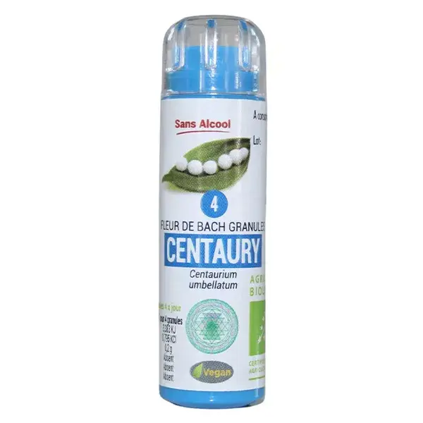 Kosmeo Bach Flower Remedy 0% Álcool Nº 4 Centaury Orgânico 120 grânulos