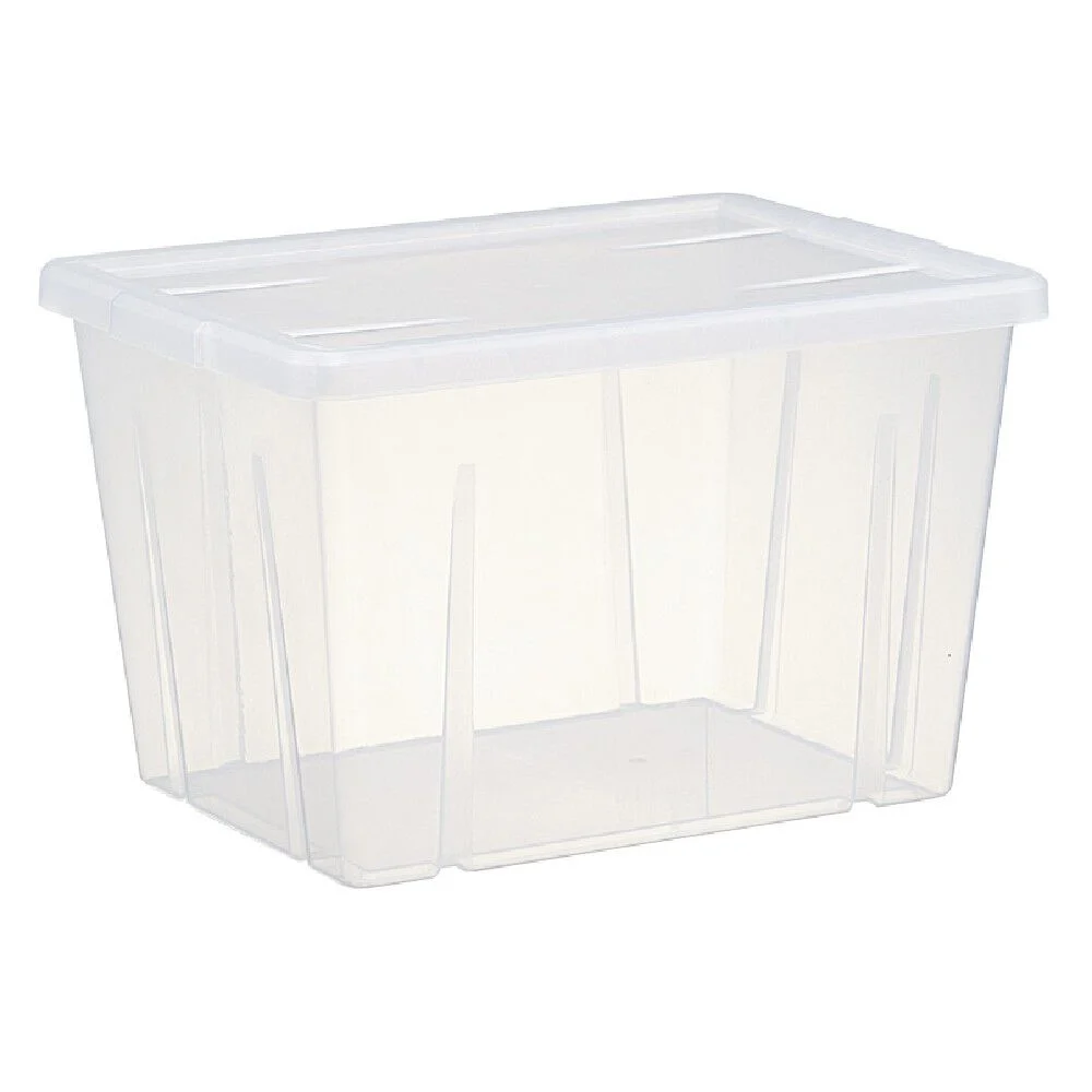 Boîte de rangement transparente avec couvercle 18,8L