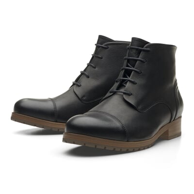 Hoher Herrenschuh Rindleder, Schwarz