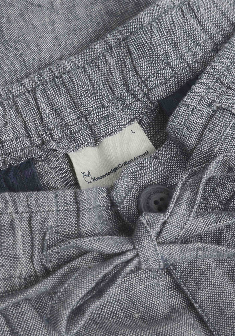 Knowledge Cotton Apparel Leinenshorts Fig Loose Vintage Blue