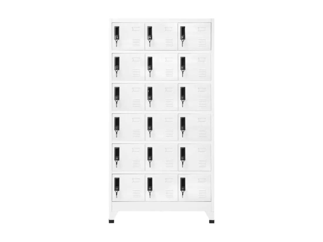 Armoire à casiers Blanc 90x40x180 cm Acier