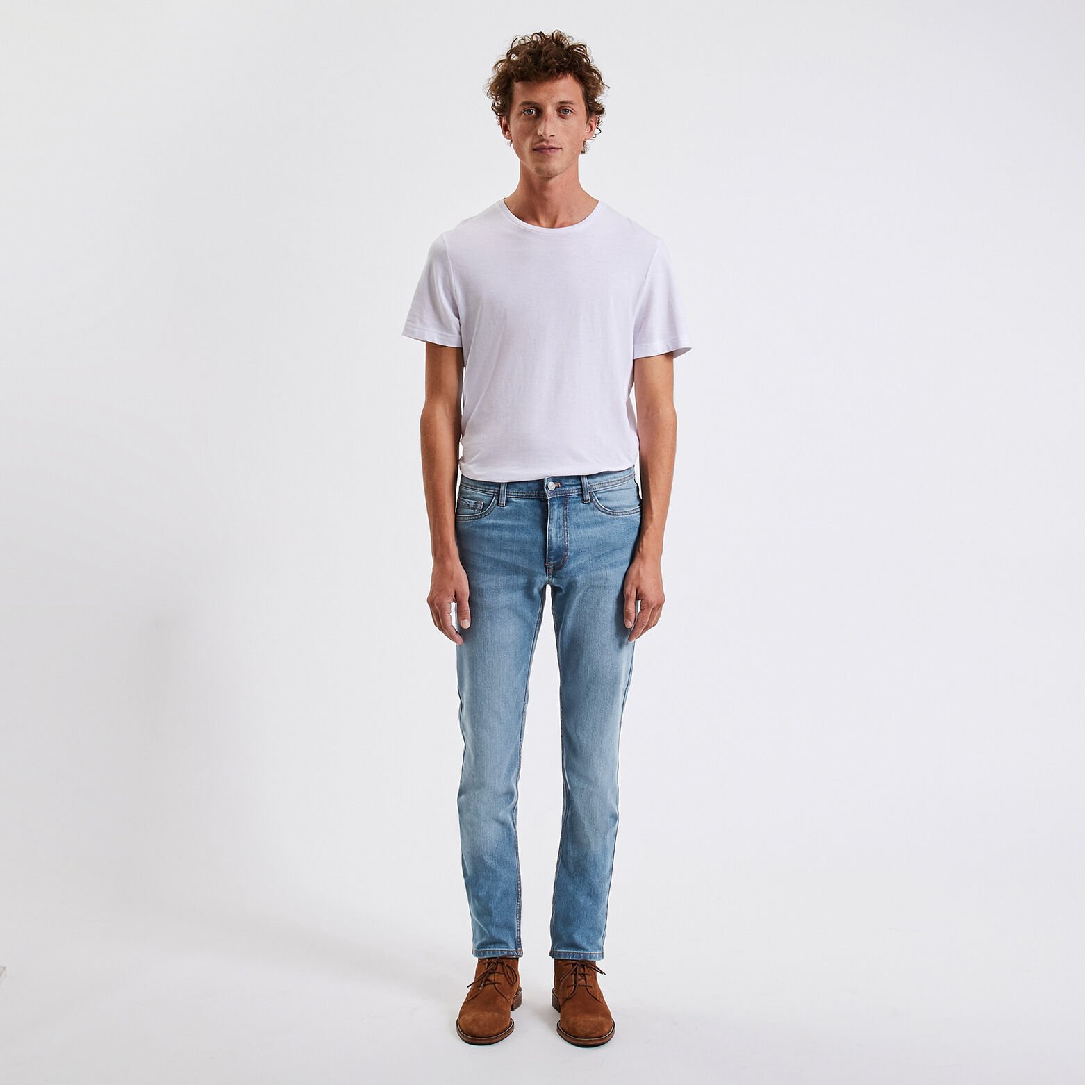 Jean straight en coton et polyester recyclés water Bleu