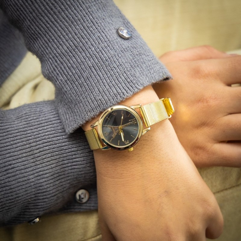 Montre Femme CHTIME bracelet Acier Doré