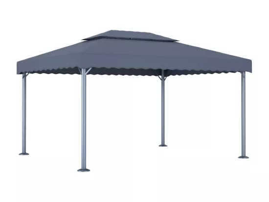 Tonnelle et guirlande lumineuse à LED 4x3m Anthracite Aluminium