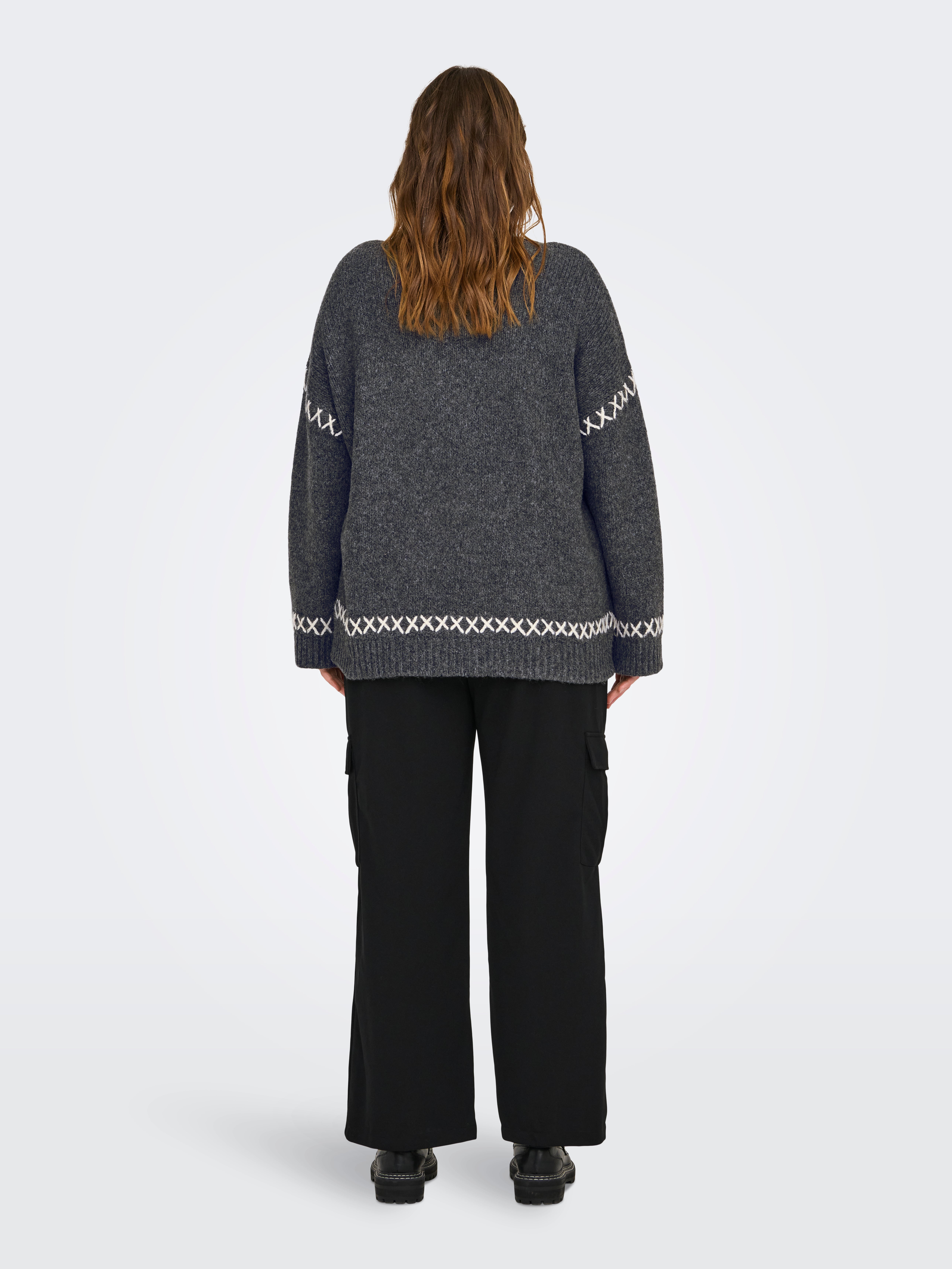 CARAMANDA Strickpullover Dark Grey Melange